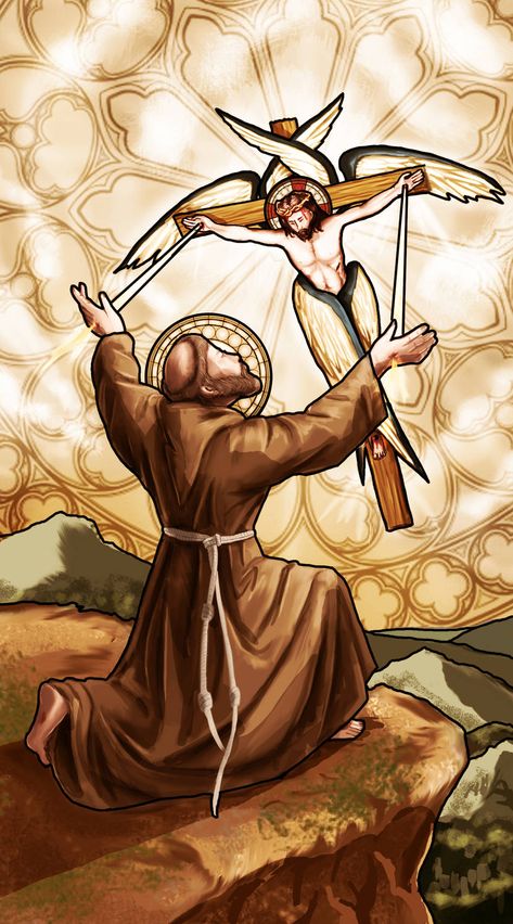 Stigmata of St Francis of Assisi by ArtFriar on Deviant Art Saint Francis, Saint Francis Of Assisi, St Francis Of Assisi, Francis Assisi, Francis Of Assisi Art, St Clare Of Assisi Art, Saint Francis Of Assisi Art, St Francis Of Assisi Painting, Basilica Of St Francis Of Assisi