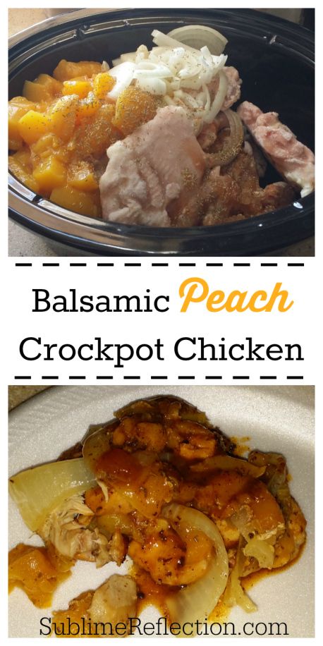 Clean Eating Crockpot Chicken Made 03/05/15- YUCK!! Upset my belly and was NOT a favorite for the family. Peach Crockpot, Balsamic Peach, Clean Eating Crockpot, Peach Chicken, Clean Eating Chicken, Beachbody Recipes, Paleo Crockpot, Crock Pot Recipes, 21 Day Fix Meals