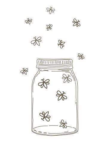 Fireflies Clipart, Kunstjournal Inspiration, Kraf Kertas, Minimalist Drawing, Bullet Journal Art, Painted Mason Jars, Mini Drawings, Pencil Art Drawings, Bullet Journal Doodles