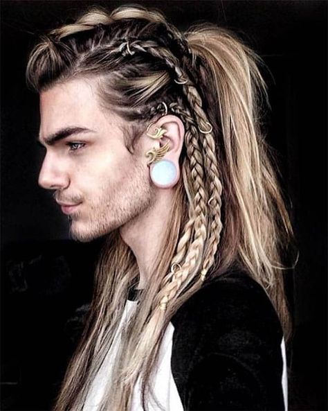 Viking Haircut, Viking Braids, Trendy Mens Haircuts, Viking Hair, Mohawk Hairstyles, Mens Braids, Mens Braids Hairstyles, Women Makeup, Long Blonde