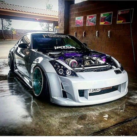 Stanced Nissan Drifter! - Modified Nissan 350Z Pictures From Around The World! Visit www.worldtuningfans.co.uk For All Your Car Lighting Needs.  #nissan #nissangtr #350z #nissanskyline #gtr #350z #nissan350z #skyline #silvia #modifiedcars #cartuning #tunercars Nissan Z350, Nissan 350z Custom, Nissan Z Cars, Stance Cars, Nissan Z, Drifting Cars, Nissan Infiniti, Mitsubishi Lancer Evolution, Nissan Silvia