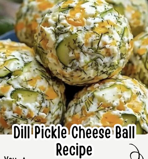 Dill Pickle Cheese Ball Cream Cheese Pickle Balls, Cheese And Pickle Tray, Dill Pickle Cheese Ball Recipes, Dill Pickle Cheese Ball, Pickle Cheese Ball, Cheese Ball Dip, Cream Cheese Ball, Dairy Free Cream, Cheap Recipes