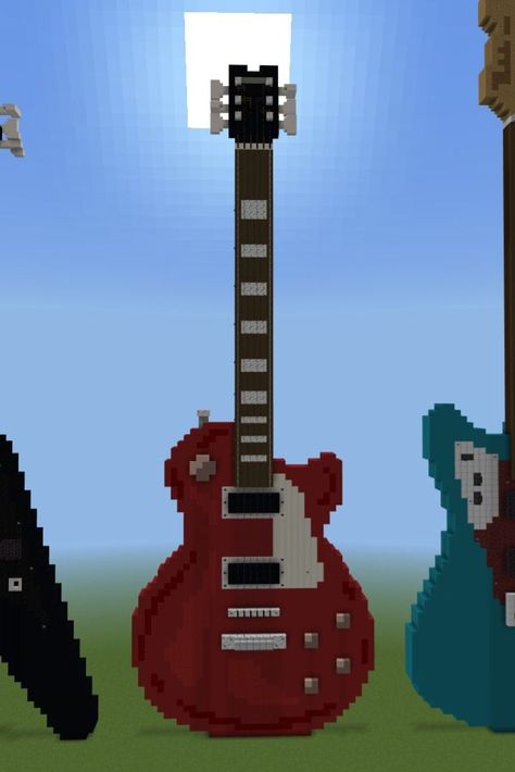 Gibson Les Paul Cherry Satin USA 2014 Minecraft Guitar, Perler Patterns, Gibson Les Paul, Les Paul, Gibson, Electric Guitar, Minecraft, Cherry, Guitar