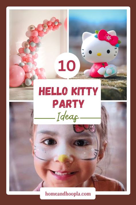 If you or your little one are fans of Hello Kitty, then it's time to throw a meow-tasting party that will have everyone saying "Hello Kitty, hello fun!" With her charming whiskers, adorable bow, and lovable personality, Hello Kitty is a beloved character that has captured hearts around the world. So, let's explore the ten best Hello Kitty party ideas to help you create an unforgettable celebration that unleashes the purr-fiction! #KittyPartyIdeas #PartyPlanningIdeas #CuteKittyPartyIdeas Hello Kitty Party Games Activities, Hello Kitty Birthday Party Games, Sanrio Birthday Party Activities, Hello Kitty Friends Birthday Party Ideas, Hello Kitty Party Activities, Hello Kitty Party Games, Hello Kitty Party Ideas Decoration, Hello Kitty And Friends Birthday Party, Hello Kitty Birthday Party Ideas Decoration