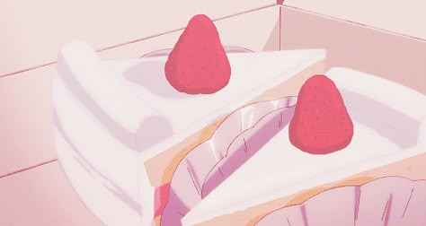 Cake strawberry Food Gifs, Gifs Anime, Anime Foods, Food Anime, Aesthetic Gifs, Cute Gifs, Anime Food, Anime Gifs, Aesthetic Gif