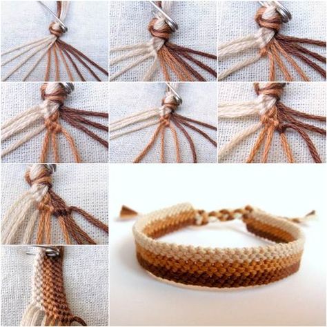 Here is an easy tutorial on how to weave a simple bracelet, it looks great and it wold be a great gift for your family or friends ! You don’t have to Chevron Friendship Bracelet, Pola Macrame, Yarn Bracelets, Friendship Bracelet Patterns Easy, How To Weave, Diy Bracelets Tutorials, Friendship Bracelets Tutorial, Friendship Bracelets Designs, Diy Friendship Bracelets Patterns