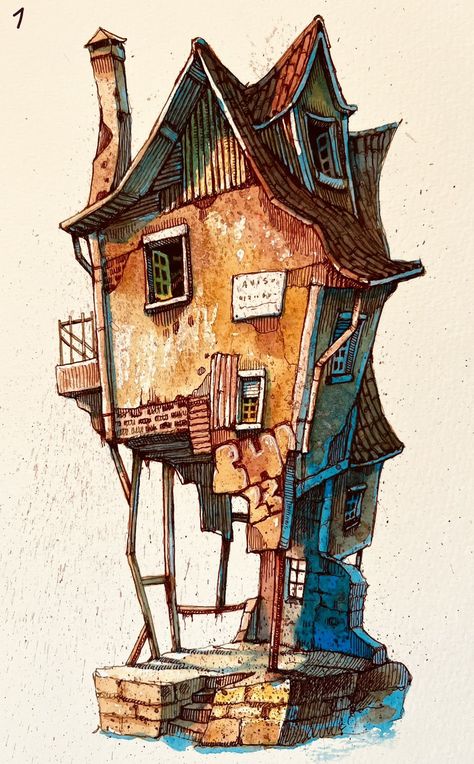 Francisco Fonseca on Twitter: "New sketch 🏠 https://t.co/SqJ04QCTJM" / Twitter Francisco Fonseca, House Doodle, Whimsical Art Paintings, Watercolor Art Landscape, Watercolor Architecture, Learn Watercolor, Diy Watercolor Painting, Architecture Painting, Cottage Art