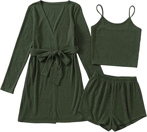 Cami Top Pajama, Slytherin Pajamas Aesthetic, Green Sleepwear, Green Pajama Set, Green Pajamas, Lounge Sleepwear, Lounging Outfit, Pijamas Women, Green Outfits