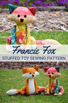 FRANCIE Fox Sewing, Fox Sewing Pattern, Toy Sewing, Animal Sewing Patterns, Sewing Stuffed Animals, Sew Ins, Beginner Sewing Projects Easy, Sewing Toys, Sewing Projects For Beginners