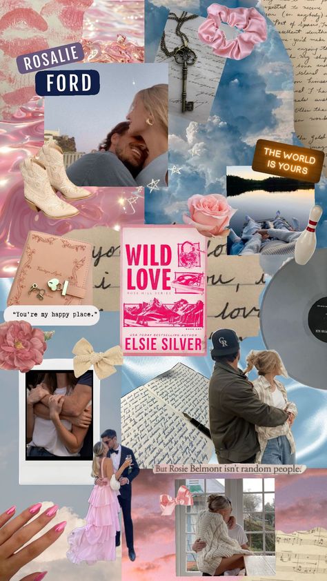 Wild Love by Elsie Silver #wildlove #elsiesilver #wildlovebyelsiesilver #rosehill #aesthetic #book #pinkandblue #romance Rosie And Ford Elsie Silver, Ford And Rosie Elsie Silver, Wild Love Elsie Silver Fan Art, Wild Love Elsie Silver Book Aesthetic, Romance Books Asthetics, Wild Eyes Elsie Silver Aesthetic, Wild Love Aesthetic, Wild Love Elsie Silver Book, Wild Love Elsie Silver Aesthetic