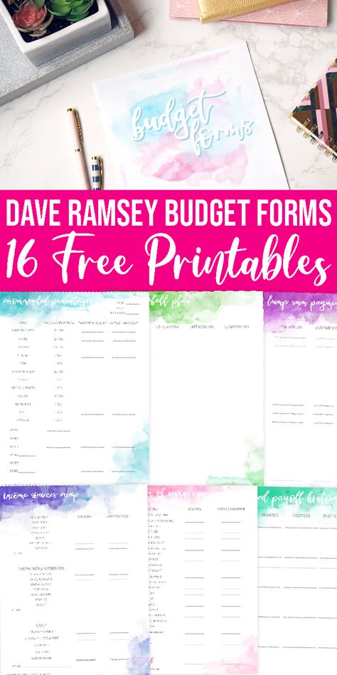 Grab these free printable Dave Ramsey Budget Forms to get you set up and tackle your budget smart and easily! Free budget printables you need. #budget #printable #free #daveramsey #forms #classy #modern #easy #getontack #ramsey Dave Ramsey Budgeting Printables, Dave Ramsey Budget, Budget Forms, Ramsey Budget, Free Budget Printables, Budget Planner Free, Monthly Budget Printable, Dave Ramsey Budgeting, Financial Budget