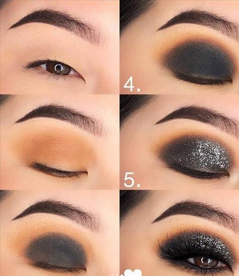 21 Stunning eyeshadow makeup tutorial step by step for beginers! - Cozy living to a beautiful lifestyle Smokey Eyes Tutorial, Smokey Eye Makeup Steps, Korean Natural Makeup, Monolid Makeup, Natural Eyeliner, Black Smokey Eye, Makeup Tutorial Step By Step, Smokey Eye Tutorial, Korean Eye Makeup