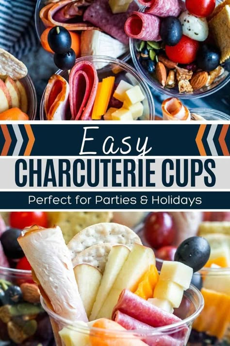 These Individual Charcuterie Cups are easy to assemble, versatile and great for parties. Plus, portable and customizable! Traditional Charcuterie Board, Individual Charcuterie Cups, Individual Charcuterie, Charcuterie Cups, Charcuterie Inspiration, Charcuterie And Cheese Board, Charcuterie Recipes, Fruit Cups, Shower Food