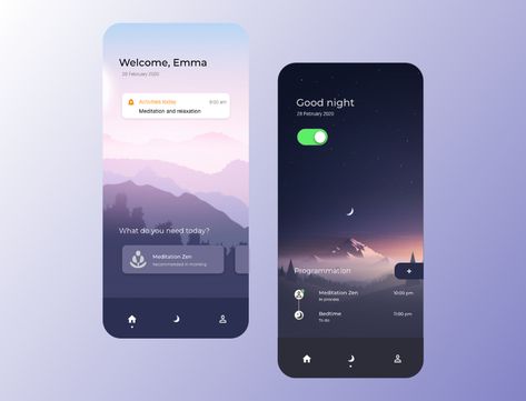 Meditation reminder app on Behance Meditation Reminder, Reminder App, Running Coach, Meditation App, App Concept, Meditation Apps, Personal Project, App Ui, Bring Happiness