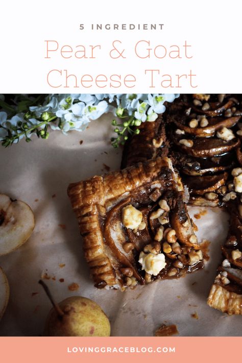 Goat Cheese Tart, Cheese Tart, Cheese Tarts, Frozen Puff Pastry, Flaky Pastry, Cheese Appetizers, French Pastries, 5 Ingredient, Christmas Appetizers