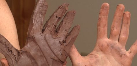 Ceramic Sculpture Sculpting Eyes, Clay Hands, Sculpture Tutorial, Ceramic Installation, Figurative Ceramics, Ceramic Arts Daily, Figure Sculpting, Hand Statue, Sculpting Tutorials