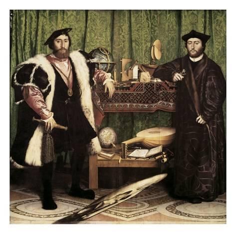 Art Print: Hans Holbein the Younger Art Print by Hans Holbein the Younger : 16x16in Anna Boleyn, The Ambassadors, Hans Holbein The Younger, National Gallery London, Google Art Project, Hans Holbein, Istoria Artei, Jan Van Eyck, Georges Seurat