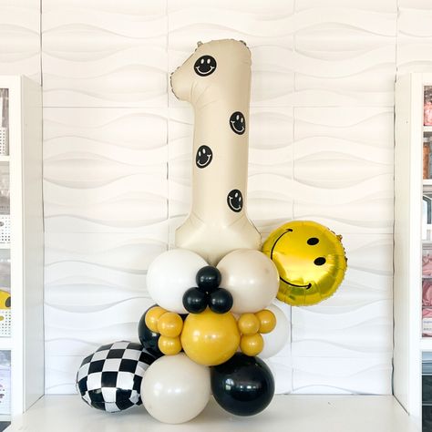 One Happy Dude DIY Balloon Tower l Number Balloon Tower l One Happy Dude Birthday l One Happy Dude  Add some fun and excitement to your celebrations with the One Happy Dude Balloons Tower. This DIY tower includes everything you need to create a stunning display of balloons that will impress all your guests. Easy to Assemble: The One Happy Dude Balloons Tower is incredibly easy to assemble, with no special skills or tools required. Simply follow the instructions, and you'll have a beautiful tower of balloons in no time. Perfect for Birthdays: The One Happy Dude Birthday Balloons are perfect for all kinds of birthdays, from children's parties. They're sure to add a festive touch that everyone will love. High-Quality Materials: We use only high-quality materials in our balloons, so they're du One Year Birthday Party Themes, One Happy Dude Balloons, One Happy Dude Balloon Garland, One Rad Dude First Birthday, One Happy Dude Balloon Backdrop, First Birthday Boy Themes Creative, One Happy Dude First Birthday Balloon Arch, Unique First Birthday Ideas For Boys, Balloons Tower