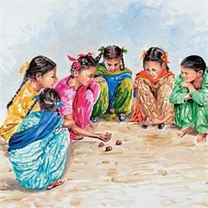 Punjab Culture, Village Scene Drawing, Diwali Drawing, Childhood Photography, Childhood Memories Art, Kids Colouring, Punjabi Culture, Human Figure Sketches, Childhood Memories 90s