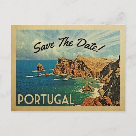 Portugal Save The Date Portuguese Madeira Announcement Postcard #zazzle #weddinginvitations #birthdayinvitations #babyshowerinvitations #zazzleinvitations #monogram #businesscards #graduation #homedecor Portuguese Wedding, Invitation Frames, Invitation Fonts, Portugal Wedding, Formal Invitation, Save The Dates, Postcard Size, Fathers Day Cards, Wedding Saving