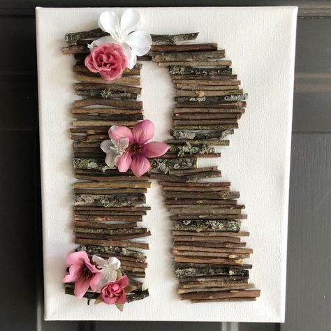 Rustic Stick Art Craft Kit in 2022 | Craft stick crafts, Diy crafts for adults, Art & craft kit Canvas Craft Ideas, Picked Flowers, Hantverk Diy, Amazing Crafts, Diy Crafts For Adults, Stick Art, Art & Craft Kit, Craft Night, Diy Crafts For Home Decor