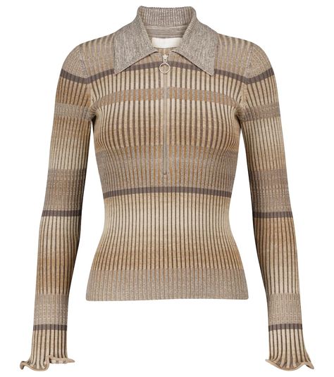 Catwalk Knitwear, 2023 Sweater, Bronze Autumn, Inner Mongolia, Fashionista Clothes, Jonathan Simkhai, Striped Polo Shirt, Closet Fashion, Outfit Combinations