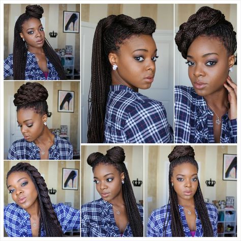 Micro Braids Hairstyles, Braids Styling, Faux Loc, Cabello Afro Natural, Long Box Braids, Pelo Afro, Micro Braids, Box Braids Styling, Beautiful Braids