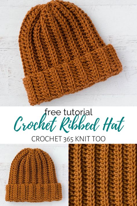 Knit Like Crochet Hat, Single Crochet Ribbed Hat, Stretchy Crochet Hat, Crochet Beanie Size 6 Yarn, Crochet Ribbed Beanie Size Chart, Crochet Ladies Hat Free Pattern Winter, Crochet Hat Worsted Weight Yarn, Crochet Bulky Hat, Crochet Cap For Men