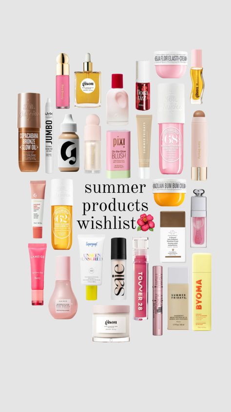 Best Summer Makeup Products, Summer Make Up Products, Summer Items Products, Summer Must Haves Products, Summer Essentials Aesthetic, Summer Makeup Products, Seasonal Makeup, Summer Beauty Essentials, Beachy Girl