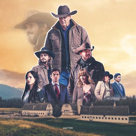 John Dutton tenta proteger seu rancho, o maior dos Estados Unidos, de um mundo corrupto. Yellow Stone Wallpaper, Yellowstone Artwork, Yellowstone Tv Series Wallpaper, Wallpaper Cinema, Yellowstone Show, Ranch Aesthetic, Yellowstone Tv Show, Yellowstone Tv Series, Yellowstone Ranch