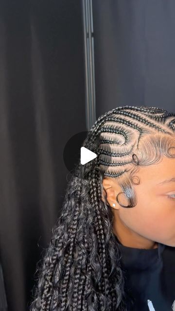 Hampton VA Braider on Instagram: "Clean stitches ONLY🪡🪡🪡🪡🪡  Style: Fulani braids + Boho + Thigh length   BOOK TODAY   #dmvbraids #dmvbraider #dmvstitchbraids #hairstyles #mahairstylist #tribalbraids #knotlessbraids #dmvhairstylist #dmvbraider #dmvexplorers #frontalinstall #sewin #traditionalsewin #neatbraids #cleanbraids #feedinbraids #explore #explorepage #exploremore #trending #butterflylocs #jumboknotless #boholocs #stitchbraids #halfuphalfdown #halfstitchhalfweave #blackownedbusiness #reels #knotlesswithcurls #locs #islandtwist" Kids Fulani Braids Hairstyles, Boho Braids Cornrows, Flulanni Braids, Stitch Boho Braids, Fulani Braids In A Bun, Bohemian Stitch Braids, Fulani Boho Braids Hairstyles, Fulani Braids Boho, Style Fulani Braids