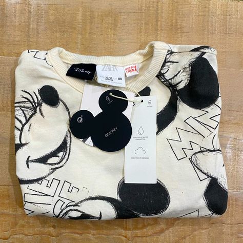 Zara Disney Kids Minnie Mouse Long Sleeve Top New W Tags Size 12-18 Months Baby Black Cat, Zara Disney, Disney World Outfits, Red Long Sleeve Shirt, Baby Minnie, Minnie Mouse Girl, Long Sleeve Tee Shirt, Grey Long Sleeve Shirt, Disney T