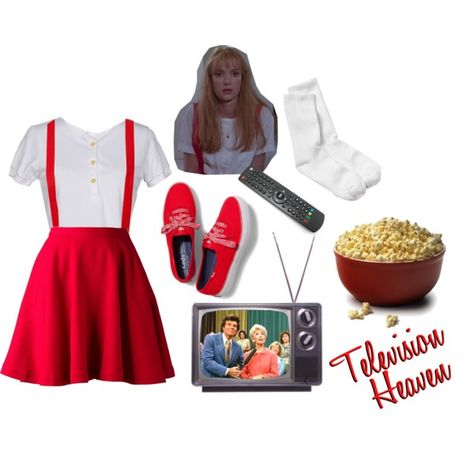 Kim Boggs: Television Heaven, created by dandelionapril on Polyvore Kim Boggs Outfits, Kim Boggs Costume, Kim Boggs, Winona Forever, 80s And 90s Fashion, Olympia Le Tan, Couple Halloween, Couple Halloween Costumes, Couples Costumes