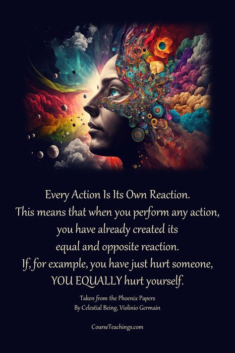 Every Action Has Own Reaction - Remember, every action you take has a corresponding reaction, so choose kindness and compassion to create positivity in your own life and the lives of those around you. #EveryActionReact Every Action Doesnt Need A Reaction, Actions Quotes, Will Quotes, Intention Vs Action, Aligned Action, Taking Action Affirmations, Spiritual Principles, Pagan Inspiration, Subconscious Mind Power