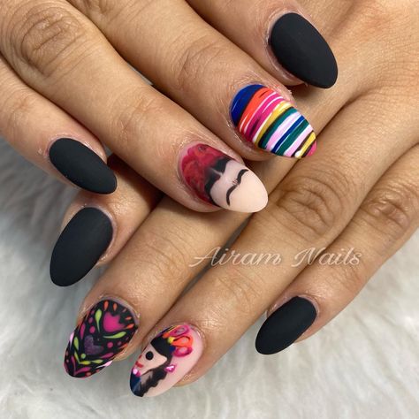 Frida Kahlo Nails Design, Frida Kahlo Nails, Pretty Nail Art Designs, Pretty Nail Art, Makeup Nails, Art Designs, Pretty Nails, Nail Art Designs, Gel Nails