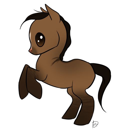 Kawaii Horse Drawing, Horse Step By Step Drawing, Cartoon Horse Drawing Easy, Cute Horse Drawing Cartoon, Cute Horse Drawing Easy, Baby Horse Drawing, Cartoon Horse Drawing, Chibi Horse, Cute Horse Drawing