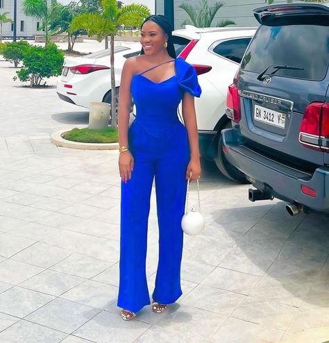 Jumpsuit For Wedding Guest Classy, Wedding Guest Outfit Trousers, Royal Blue Wedding Guest Dress, Jumpsuit Elegant Chic, Wedding Guest Jumpsuit, Tailored Outfits, Blue Wedding Guest Dresses, Grad Outfits, Jumpsuit For Wedding Guest