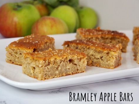 Bramley Apple Bars Bramley Apple Cake, Bramley Apple Recipe, Bramley Apple Recipes, Baked Apple Recipes, Bramley Apple, Apple Bars, Apple Recipe, Cake Bars, Apple Cake