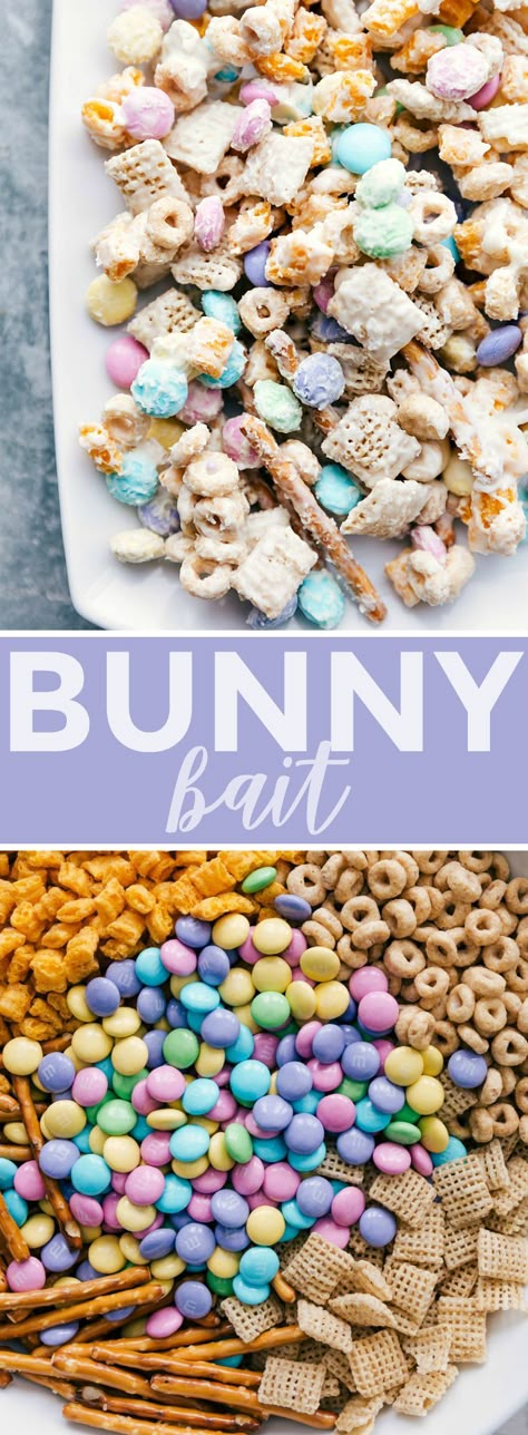 Easter Snack Mix, Easter Snack, Bunny Bait, Melted White Chocolate, Easter Snacks, Easter Sweets, Chex Mix Recipes, Snack Mixes, Snack Mix Recipes