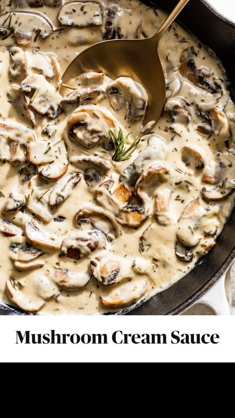 20min · 4 servings

 

Ingredients:
 • mushrooms
 • rosemary
 • heavy cream
 • white wine etc. Rosemary Mushrooms, Mushroom Cream Sauce, Mushroom Cream Sauces, Yum Yum Sauce, Special Occasion Food, Pasta Sauce Recipes, Steak Sauce, Gluten Free Diet, Creamy Sauce