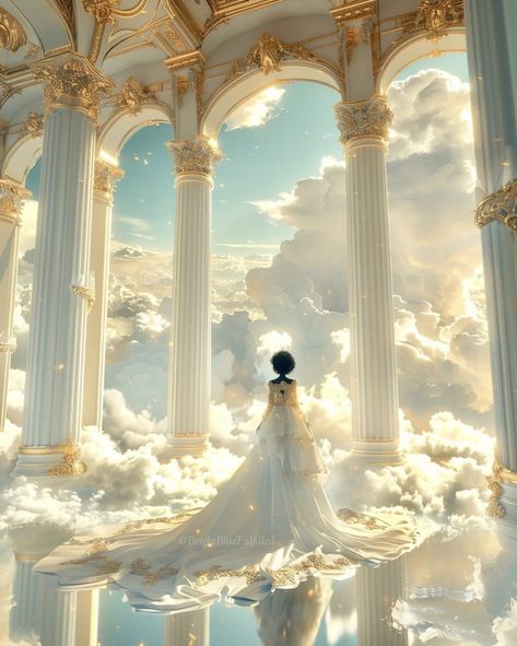 Air Kingdom, Heaven Art, Ethereal Aesthetic, Fantasy Places, Pinturas Disney, Fantasy Art Landscapes, Design Your Dream House, Beautiful Fantasy Art, Book Inspiration