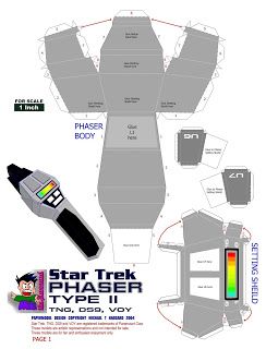 Obiwan-Papermodeling Star Trek phaser                              … Star Trek Printables, Star Trek Decor, Star Trek: Voyager, Star Trek Phaser, Star Trek: Enterprise, Star Trek Birthday, Star Trek Party, Birthday Star Wars, Star Trek Wedding