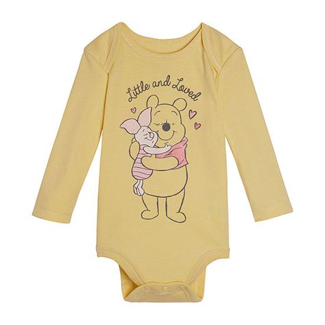 Disney Baby Girls Crew Neck Long Sleeve Winnie The Pooh Bodysuit, Color: Yellow - JCPenney Crochet Baby Costumes, Pooh Nursery, Winnie The Pooh Nursery, Disney Baby Clothes, Baby G, Disney Shop, Disney Movie, Pooh Bear, Baby Costumes