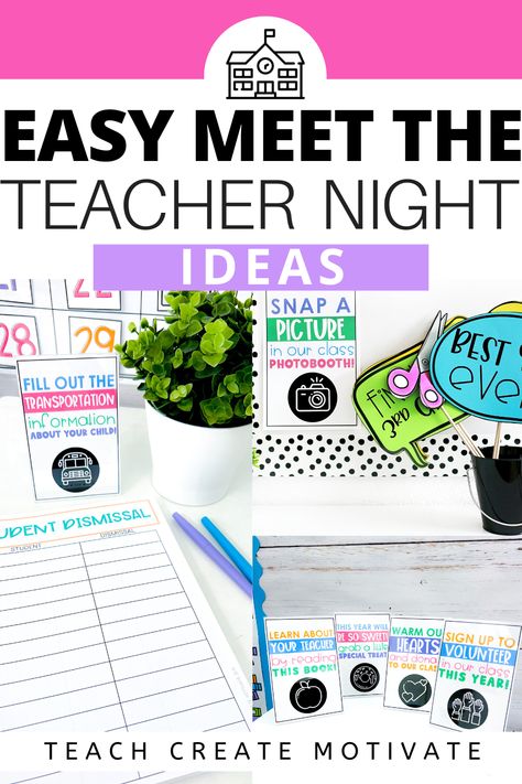 EASY MEET THE TEACHER NIGHT IDEAS - Teach Create Motivate Birthday Gifts From Teacher, Student Birthday Gifts From Teacher, Meet The Teacher Night Ideas, Meet The Teacher Gifts, Back To School Night Ideas, Teacher Gifts For Students, School Gifts For Students, Teacher Postcards, Student Birthday Gifts