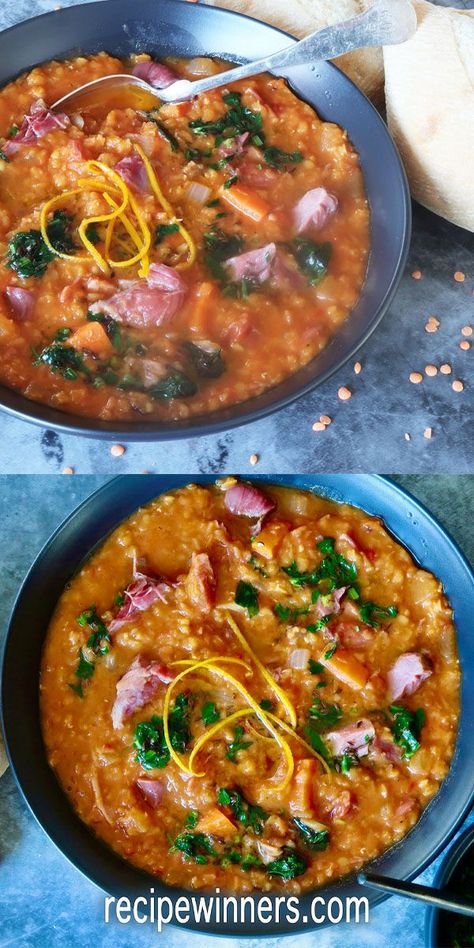 Ham Hock Soup, Ham And Lentil Soup, Ham Hock Recipes, Pregnancy Meal Plan, Pork Hock, Ham Hock, Ham Soup, Lentil Soup Recipes, Red Lentil Soup