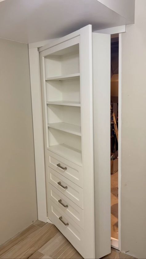 Maderra - Bookshelf Doors | Time door a door upgrade? #maderrashop #maderra #bookshelves #secretroom #panicroom #hiddendoor | Instagram Bookcase Door Diy, Secret Door Ideas, Bookshelf Doors, Secret Room Doors, Bookshelf Closet, Dining Table Small Space, Secret Rooms In Houses, Indian Bedroom Design, Ideas Armario