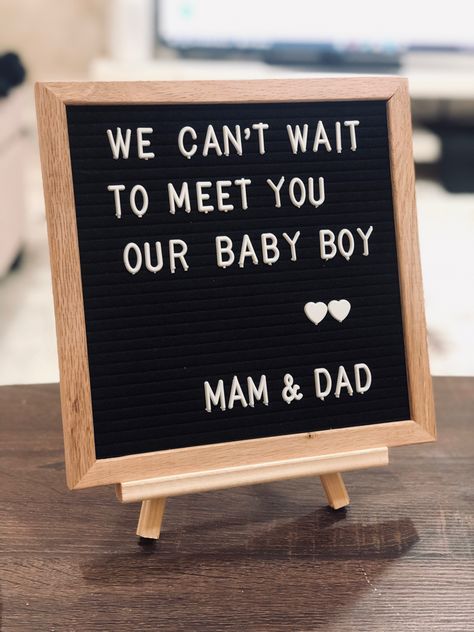 I just got this letter board and it is SO much fun to play with #letterboard #pregnancy Letterboard Decorating Ideas, Maternity Photography Letter Board, Letter Board Gender Reveal, Baby Shower Letter Board Ideas, Pregnancy Letter Board, Letter Board Baby, Black Letter Board, Baby Shower Messages, Baby Messages