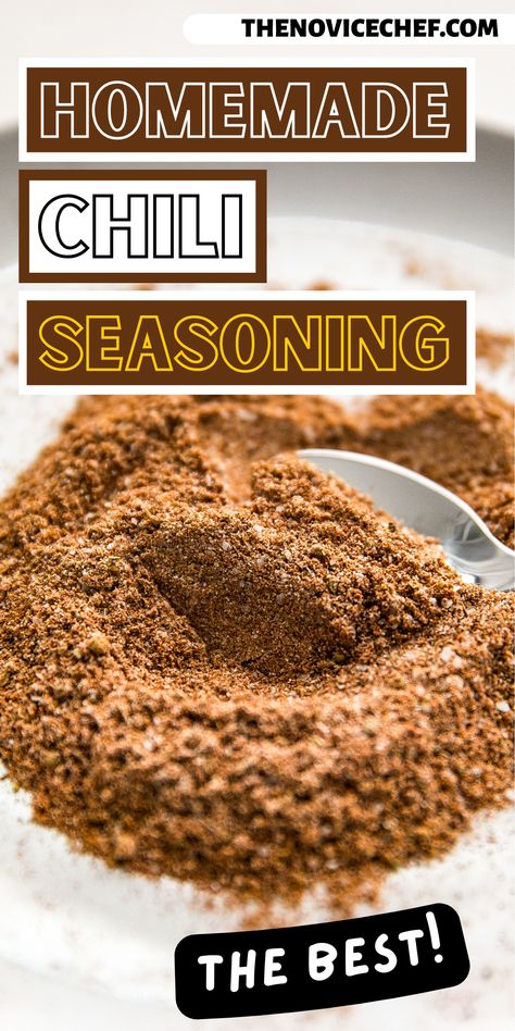 If you like McCormick brand mild chili seasoning, this Homemade Chili Seasoning Recipe is for you! It’s just as flavorful as the store bought, and easy to make with basic pantry spices. Make a little, or a lot! Chili Seasoning Mix Recipe, Homemade Chili Seasoning Mix, Chili Seasoning Recipe, Homemade Chili Seasoning, Homemade Dry Mixes, Homemade Spice Mix, Spice Mix Recipes, Homemade Spice Blends, Seasoning And Spice