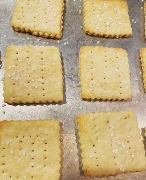 It is easy to make your very own, old fashioned soda crackers from scratch. These soda crackers take no time at all to make and bake up quick. Homemade Saltine Crackers, Soda Crackers, Crispy Crackers, Mexican Street Corn Salad, Homemade Crackers, Saltine Crackers, Corn Salads, Instant Yeast, Sweet And Spicy