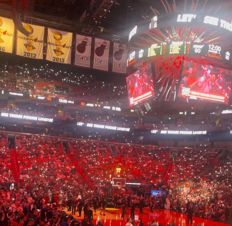 Miami, FL. Heat Game #NBA #MiamiHeat Miami Heat Aesthetic, Miami Heat Game, Heat Game, Basketball Games, Miami Heat, Miami Fl, Nba, Vision Board, Miami